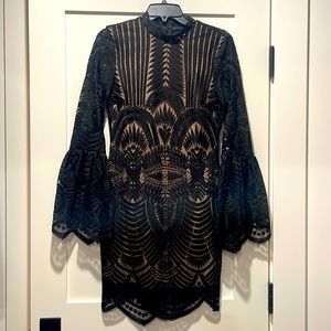 Bardot mini dress, black. Size 4/xs.